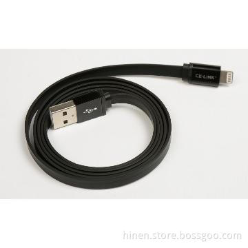 iPhone 5S/5C/5 cable ,black ,flat noodle shape
